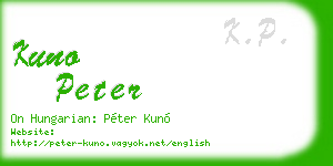 kuno peter business card